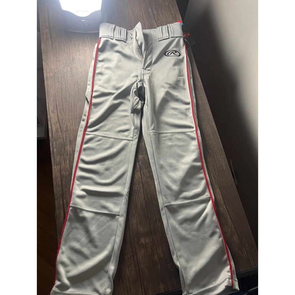 Rawlings Youth Small Baseball Pants Semi-Relaxed Fit Grey NWT